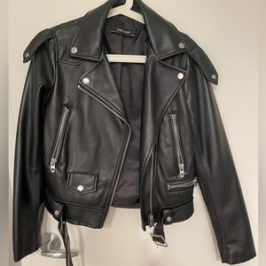 Zara faux leather jacket
